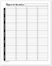 Black And White Horizontal Weekly To Do List Printables Weekly Planner Printable Personal Planner Printables Printable Planner