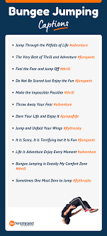 100 Catchy Bungee Jumping Instagram Captions To Make Your Own