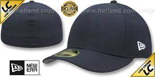 New Era Low Crown 59fifty Blank Dark Navy Fitted Hat Fitted Hats New Era New Era Hats