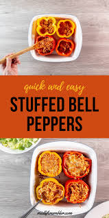 Easy Stuffed Peppers Bolognese With Trader Joe S Just Sauce Turkey Bolognese Recipe In 2020 Stuffed Peppers Turkey Bolognese Easy Stuffed Peppers