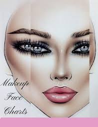 Makeup Face Charts A Sturdy Blank Paper Practice Face Chart