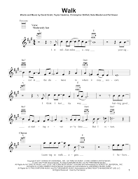 Foo fighters walk at the boston garden november 16. Walk By Foo Fighters Ukulele Guitar Instructor