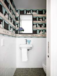 Make a statement in your bathroom with these bold & colourful designs that can safely be used in wet areas of the home. These Chic Wallpapered Bathrooms Will Convince You To Take The Plunge Bathroom Design Bathroom Wallpaper Best Bathroom Designs