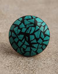 rustic turquoise design resin kitchen