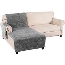 Park right arm facing chaise lounge cool traditional chaise lounge with a wooden frame. Buy 100 Waterproof Sofa Chaise Protector Premium Velvet Left Arm Chaise Lounge Slip Cover For Dogs 132x36 Inch Classic Flower Pattern Furniture Protector Non Slip With Elastic Strap Grey Online In Indonesia B08y1rkgk7