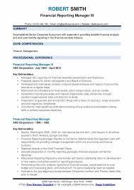 Reporting to the head of financial accounting, you will be responsible for all technical and compliance aspects of the finance operating model within scc. Financial Reporting Manager Resume Samples Qwikresume