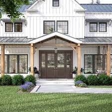 This home hits every modern farmhouse exterior trend out currently. Modern Farmhouse Front Doors Farmhouse Entry Doors Trustile