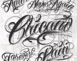 Do not miss our most special fonts for your tattoos, drawings, prints, murals. Chicano Lettering Etsy