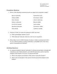 The oxidizers that replace some bcn with ammoniu. Reactions Worksheet