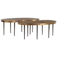 Set Of Two Kidney Bean Shaped Coffee Tables In Antique Brass For Sale At 1stdibs Coffee Table Living Room Coffee Table Coffee Table Vintage