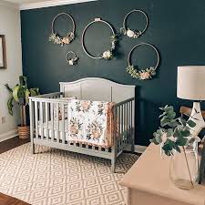 Baby Girl Nursery With Black Walls Baby Girl Nursery Room Girl Nursery Room Baby Room Design