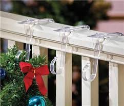 Durable 10 Pc Adjustable Outdoor Deck Rail Wreath Or Garland Hooks New Diy Christmas Lights Outdoor Christmas Decorations Outdoor Fence Decor