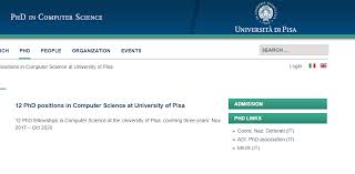 How fast can i earn a ph.d. University Of Pisa 12 Phd Positions In Computer Science 2017 Italy