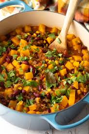 Easy Three Sisters Butternut Squash Chili Recipe Aspicyperspective Chili Vegetarian In 2020 Butternut Squash Chili Recipe Butternut Squash Chili Squash Chili Recipe