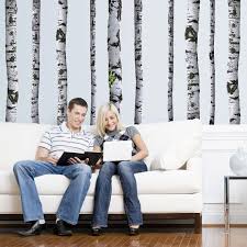 Real Birch Tree Wall Art Birch Tree Wall Decals 9 Ft Tall Quantity Of 5 Etsy Birch Tree Wall Decal Tree Wall Decal Tree Wall