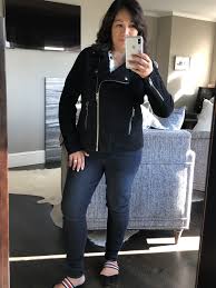 Liverpool Bradford Moto Denim Jacket Black Madewell 9 Blue Black Tonal Jean Indigo Mia Marietta Slide Sandal Black Style Style Profile Leather Jacket