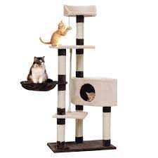 Domestic Delivery H139cm Cat Toys Cat House Kitten Bed Hanging Balls Tree Pet Furniture Scratchers Wood For Cats Cli Pet Furniture Kitten Furniture Kitten Beds