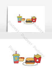 Download Kfc Burger King French Fries Illustration Ai Free Download Pikbest