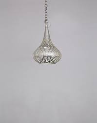 Moroccan Bazaar Moroccan Furniture Accessories Pendant Light Silver Pendant Lamp Beaded Lamps