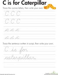 Education.com has a great collection of upper and lower case cursive writing worksheets for every letter in the alphabet. Cursive Handwriting Practice Worksheets A Z Education Com