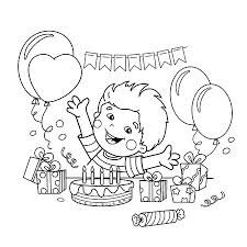 Historietas arte niños felices dia internacional del niño tarjetas letras de burbujas manualidades semana del. Fiesta De Ninos Con Dibujos Animados De Globos Para Colorear Ilustraciones Vectoriales Clip Art Vectorizado Libre De Derechos Image 86157291