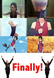 Sarada Finally Changes Her Outfit And Then Awakens Her Sharingan Out Of Excitement Of Seeing Her Dad Sasuke Uchiha Sarada Uchiha Anime Engracado Naruto Zueira Sarada uchiha is the daughter of sasuke uchiha and sakura haruno. seeing her dad sasuke uchiha