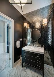 Check spelling or type a new query. Philadelphia Polished Nickel Mirror With Black Bathroom Mirrored Wall Powder Room 694x990 Wallpaper Teahub Io