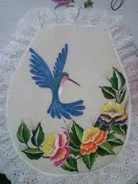 Juego De Bano Pintura En Tela Juegos De Bano Manteles Pintados En Tela Manualidades En Tela