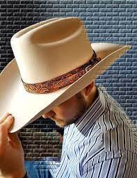 Hat Band Tooled Leather Western Floral Design Hat Band Leather Hat Bands Leather