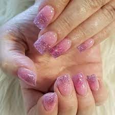 So lets get started with these nail tutorials. Pretty Pink Purple Ombre Sns Nails With Ribbon Art