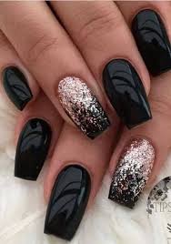 Black And Silver Ombre Nail Designs Breathtaking Winter Ombre Nail Design You Have To Want 32 Ombre Nail Designs Black Nails With Glitter Black Acrylic Nails
