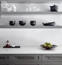 Round Dots Backsplash Kitchen Backsplash Images Penny Tiles Kitchen Kitchen Tiles Backsplash