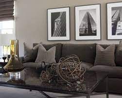 Taupe Couch Brown Living Room Decor