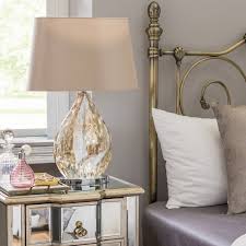 The three clear hammered glass shades adds a touch of elegance and luminescent glow. Glass Side Table Lamps Online