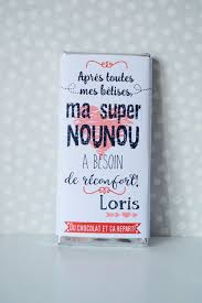 Plaque De Chocolat Pour Nounou Autres Papeterie Par Carnetmauve Cadeaux De Remerciement Cadeau Nounou Idee Cadeau Nounou