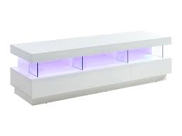 Optez pour un meuble à chaussures à fixations murales pour une empreinte très actuelle. Meuble Tv Fabio Mdf Laque Leds 3 Tiroirs Blanc
