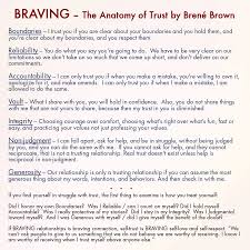 Braving The Anatomy Of Trust Brene Brown Brene Brown Quotes Brene Brown Psychology Facts