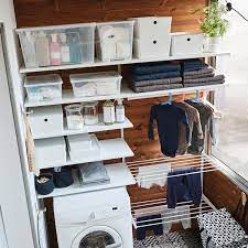 La soluzione si chiama algot di ikea che altro non è che un sistema componibile di scaffali e accessori che ci permettono di avere un mobile da parete ottimo per la lavanderia. Boaxel Combinazione Per Lavanderia Bianco Metallo Ikea Svizzera