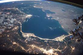 Caspian Sea And Northern Iran 2 Satellite Photos Of Earth Iran Pictures Earth From Space