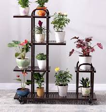 143cm Big Size European Balcony Fower Pots Shelf Garden Flower Stands Holder Flower Pergolas Iron Flower Shel House Plants Decor Indoor Flower Pots Plant Decor
