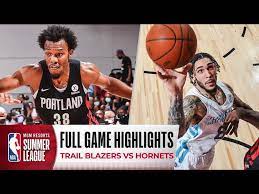 Trail Blazers At Hornets Nba Summer League Full Game Highlights Youtube