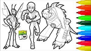 Help your children learn with our free toys coloring pages. Ben 10 Coloring Pages With Colored Markers For Young Children Youtube