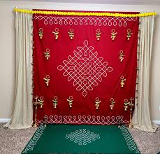 Take advantage of your home's blank canvases and elevate any room or space with wall décor items from at home. Muggu Backdrop Decoration Leaf Decor Wedding Backdrop Decorations Wedding Design Decoration