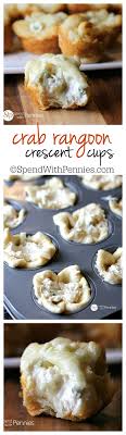 Crab Rangoon Crescent Cups Are Quick And Easy Delicious Flaky Cups Filled With The Best Crab Cream Cheese Filling These Will Be The First Avec Images Recettes De Cuisine