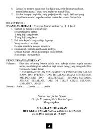 Ia mengingatkan bahwa ibadah sosial jauh lebih penting daripada ibadah individual. Liturgi Ibadah Hut Gki Di Tanah Papua Ke Pam Jemaat Gki Siloam Waena Facebook