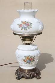 Maybe you would like to learn more about one of these? Vintage Fenton Milk Glass Lamp Puffy Rose W Roses Lampshade Lighted Base