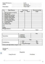 Contoh format raport pondok pesantren. Format Raport Tpq Pontren Com