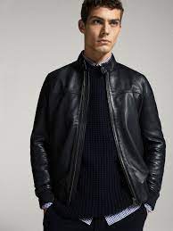 Fall Winter 2017 Men S Nappa Leather Bomber Jacket With Technical Details At Massimo Dutti For 325 Effortless Elegance