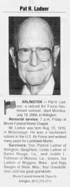 COL Patrick Harrison “Pat” Ladner (1916-2000)