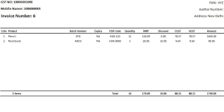 Customer Invoice Copy Excel Sale Purchase Software